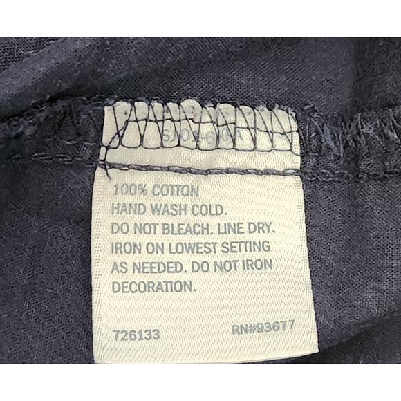 St John's Bay Navy Blue Sleeveless V Neck Decorative Metal Bead Top 3X Plus Soft - Picture 5 of 5